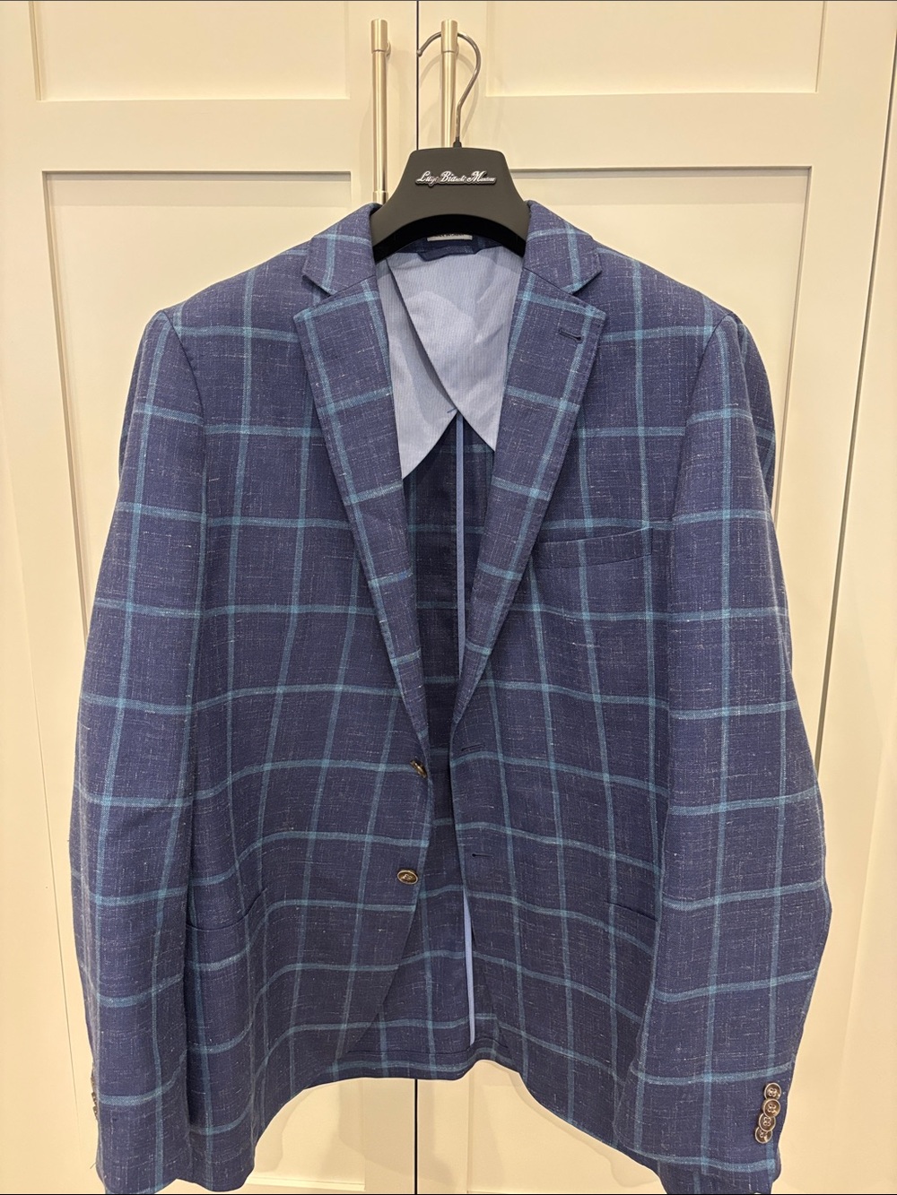 Peter Millar Blue Windowpane Sport Coat